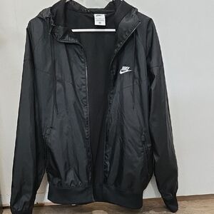 Black NIKE Windrunner Jacket (Size M) With Missing Zipper
